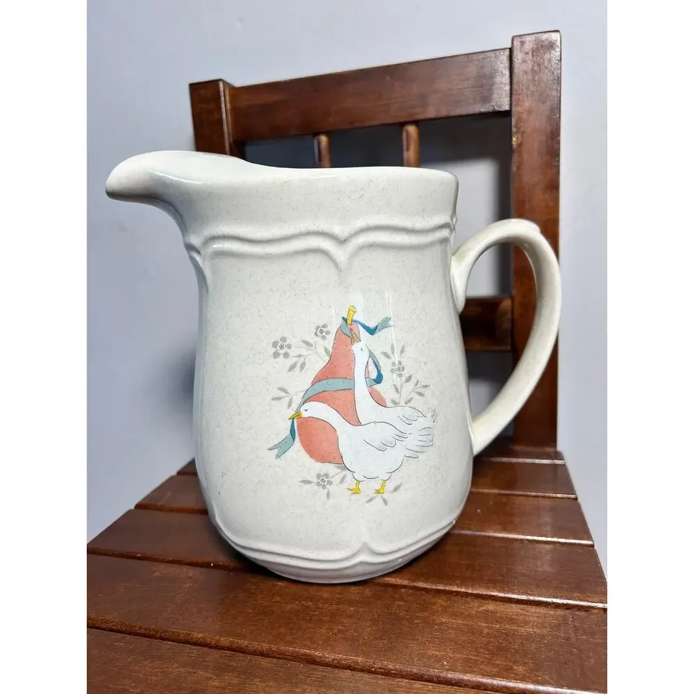 Vintage International Marmalade Goose Pitcher, Cottagecore Kitchen Decor
